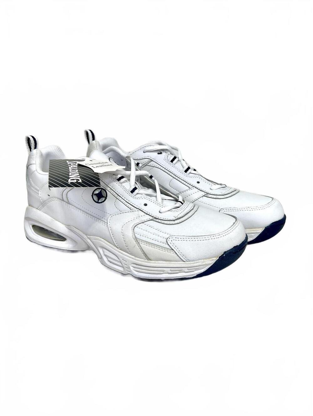 Spalding RIVAL Men's Size 11 White Athletic Sneakers Air Cushion Sole NIB *Read
